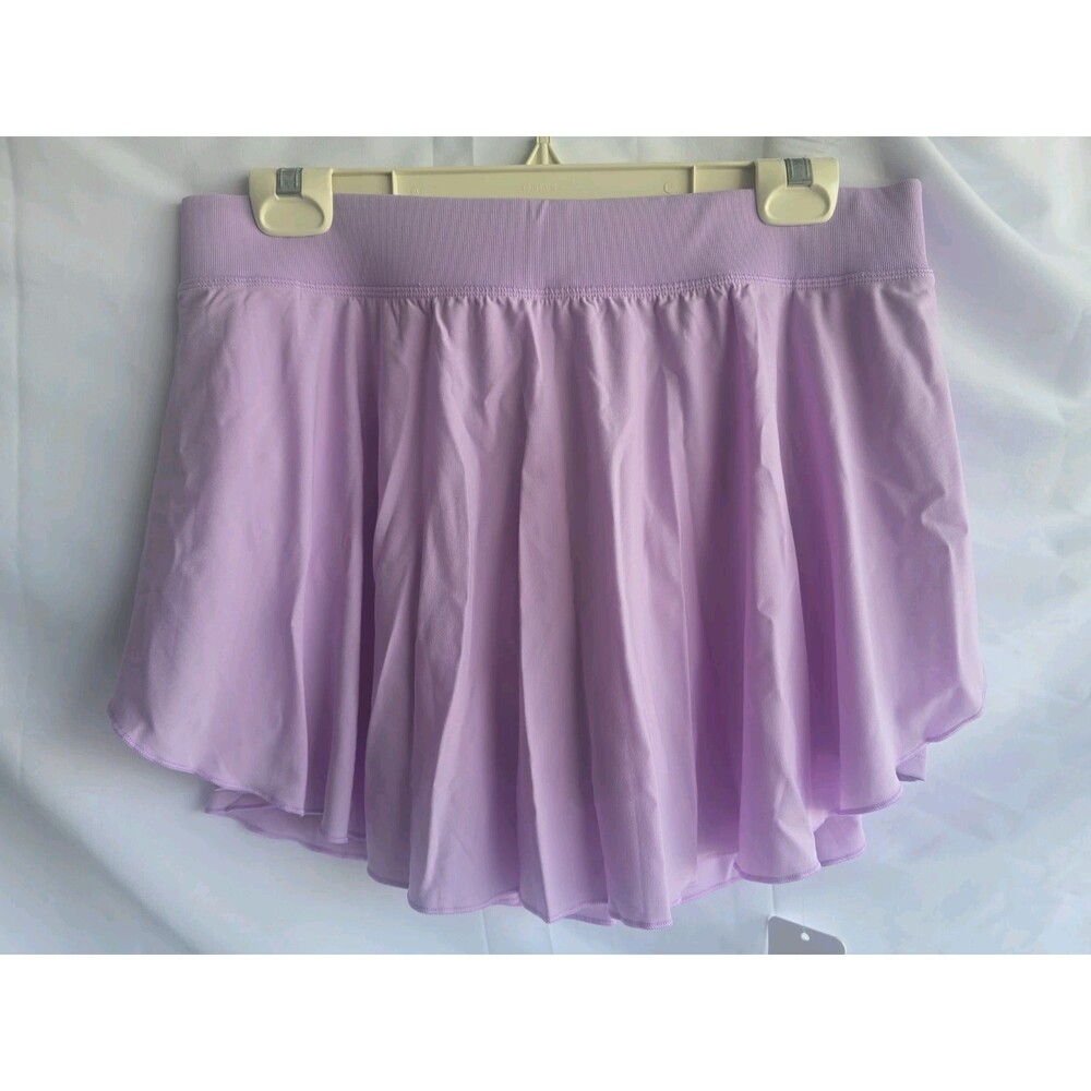 New! With Tags Crz Yoga Sports Skirt Ruffle Skort Lilac, Women's Large